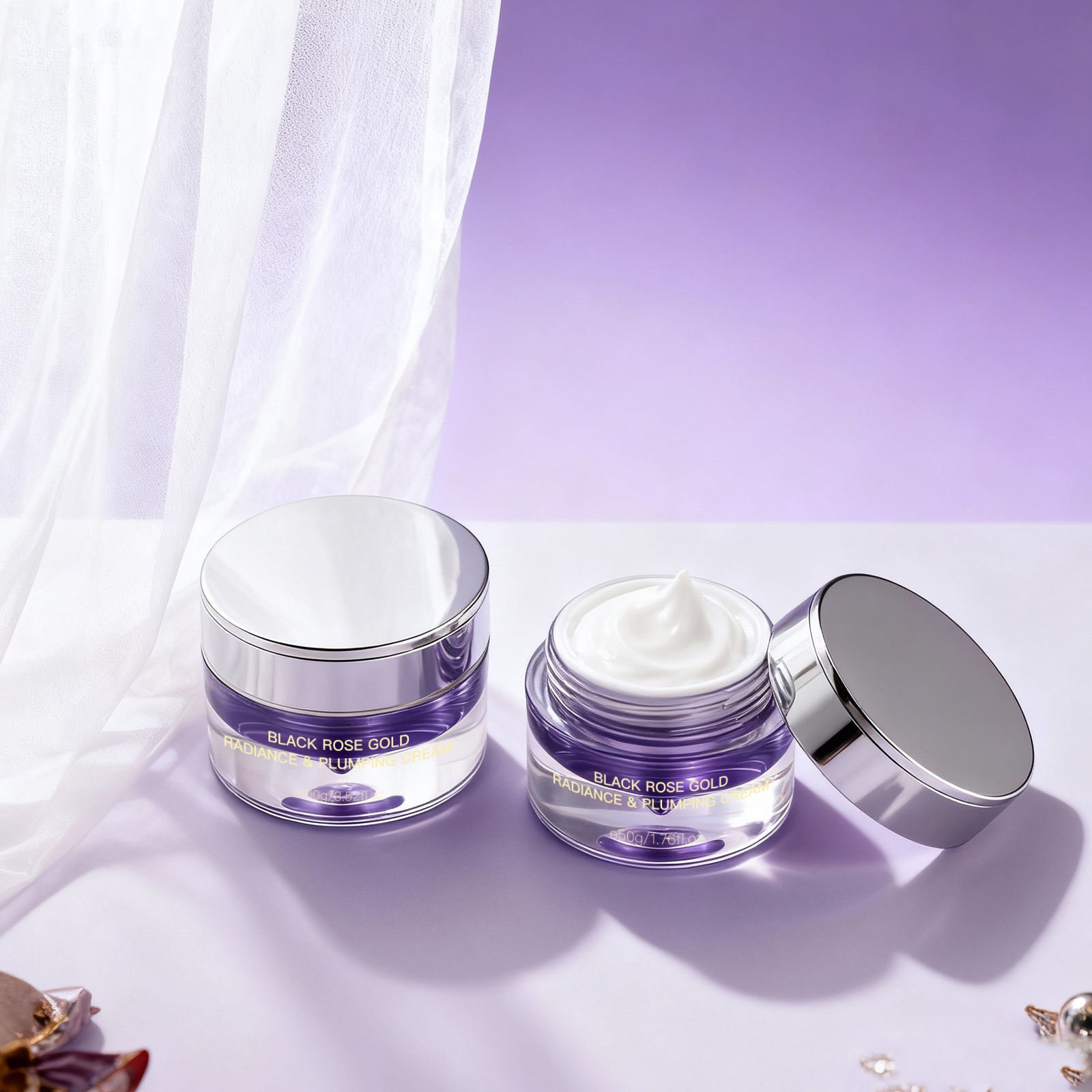 OEM Rose Face Cream Night Cream with Light Fragrance Moisturizing and Nourishing Rose Extract Ingredients ODM Facial Skincare